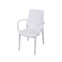 Tuinstoel van polypropyleen met rattan-look en armleuningen Paros Voorraad