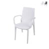 Tuinstoel van polypropyleen met rattan-look en armleuningen Paros Aanbieding
