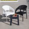 Tuinstoel met armleuningen van polypropyleen in rattan-look Zanzibar Verkoop