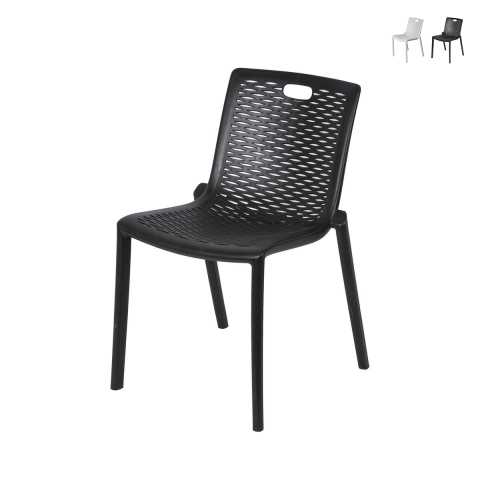 Tuinbuitenstoel van polypropyleen met opengewerkt design Magic Aanbieding