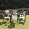 Moderne stapelbare tuinstoel met armleuningen Hawaii Verkoop