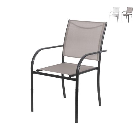 Moderne stapelbare tuinstoel met armleuningen Hawaii Aanbieding