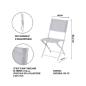 Opvouwbare tuinstoel met ijzeren frame polyester PVC Maratea Kosten
