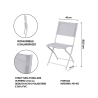 Opvouwbare tuinstoel met ijzeren frame polyester PVC Maratea Kosten