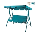 Balancelle de jardin 3 places en acier avec toit pare-soleil Sulara Promotion