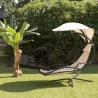Chaise longue hamac à bascule en acier avec coussin et pare-soleil Malibù Vente