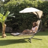Chaise longue hamac à bascule en acier avec coussin et pare-soleil Malibù Choix