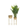 Ensemble de 2 jardinières en métal doré Lumai Remises
