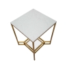 Table basse en métal doré avec plateau en marbre 47x47x60 Double Marble Remises