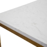 Table basse en métal doré avec plateau en marbre 47x47x60 Double Marble Catalogue