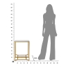 Gouden metalen salontafel met marmeren blad 47x47x60 Double Marble Voorraad