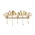 Metalen wandkapstok met 5 haken 26,3x49,5x6 cm Leaves Aanbieding