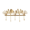 Metalen wandkapstok met 5 haken 26,3x49,5x6 cm Leaves Aanbieding