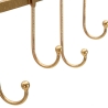 Metalen wandkapstok met 5 haken 26,3x49,5x6 cm Leaves Kortingen
