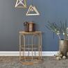 Ronde salontafel van metaal en rattan 55x40x40cm Samui Verkoop