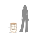 Ronde salontafel van metaal en rattan 55x40x40cm Samui Catalogus