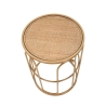 Table basse ronde en métal et rotin 55x40x40cm Samui Offre
