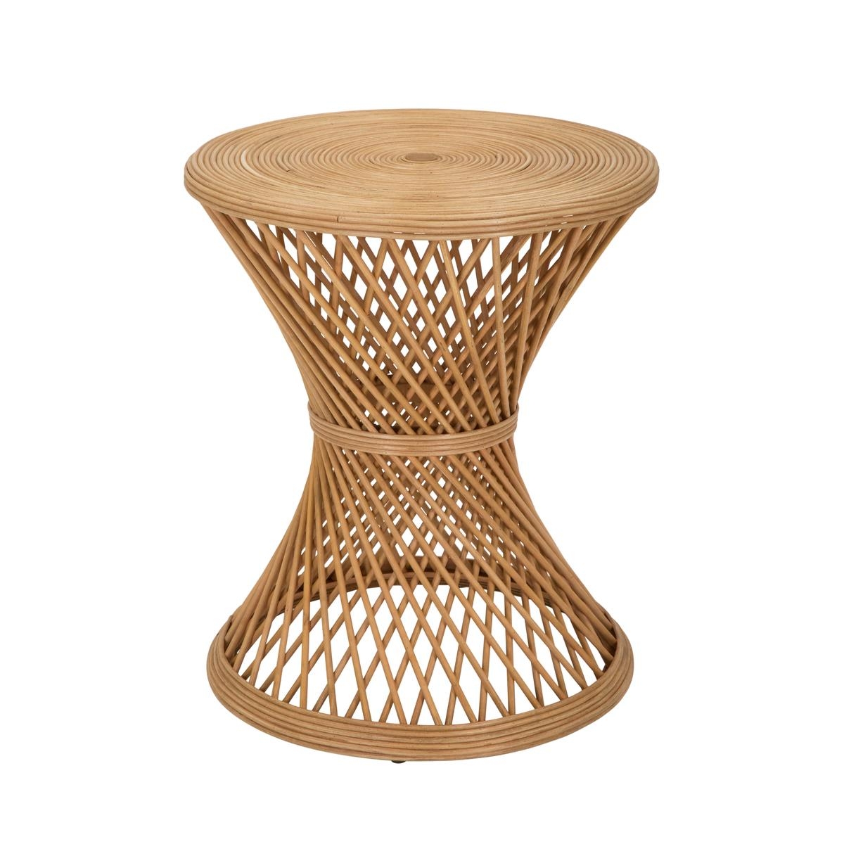 Table basse ronde en rotin 56x48x48cm style bohème chic Teyra Promotion Table basse ronde en rotin 56x48x48cm style bohème chic Teyra Promotion