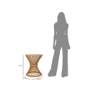 Table basse ronde en rotin 56x48x48cm style bohème chic Teyra Catalogue