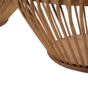 Set van 2 ronde opbergmanden in rattan en stof Fuji Kortingen