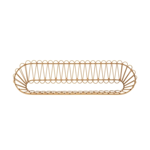 Metalen en rattan wandplank in boho chic stijl Panama Aanbieding