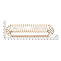 Metalen en rattan wandplank in boho chic stijl Panama Voorraad