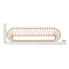 Metalen en rattan wandplank in boho chic stijl Panama Voorraad