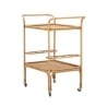 Metalen en rattan serveerwagen met flessenhouder Panama Korting