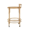 Ronde rattan serveerwagen met glazen leggers Panama Korting