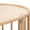 Metalen en rattan haltafel met 3 planken boho chic Panama Catalogus