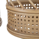 Set van 2 ronde plantenbakken van metaal en rattan Panama Catalogus