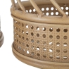 Set van 2 ronde plantenbakken van metaal en rattan Panama Catalogus