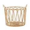 Ronde boho chic opbergmand van metaal en riet Panama Aanbieding