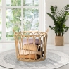 Ronde boho chic opbergmand van metaal en riet Panama Verkoop