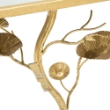 Table basse carrée en métal doré avec plateau en miroir Tisty Réductions