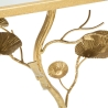Table basse carrée en métal doré avec plateau en miroir Tisty Réductions