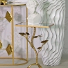 Table basse carrée en métal doré avec plateau en miroir Tisty Vente