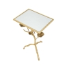 Table basse carrée en métal doré avec plateau en miroir Tisty Remises