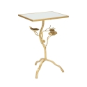 Table basse carrée en métal doré avec plateau en miroir Tisty Offre