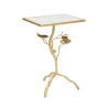 Table basse carrée en métal doré avec plateau en miroir Tisty Offre