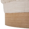 Ronde poef in gestoffeerde stof met houten basis 40x40 Damasco Aanbod