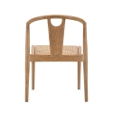 Set van 2 houten keukenstoelen met gevlochten rotan rugleuning Japan Catalogus