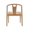 Set van 2 houten keukenstoelen met gevlochten rotan rugleuning Japan Catalogus