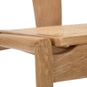 Set van 2 houten keukenstoelen met gevlochten rotan rugleuning Japan Voorraad
