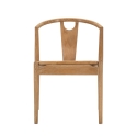 Set van 2 houten keukenstoelen met gevlochten rotan rugleuning Japan Aanbod