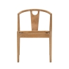 Set van 2 houten keukenstoelen met gevlochten rotan rugleuning Japan Aanbod