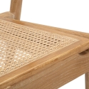 Set van 2 houten keukenstoelen met gevlochten rotan rugleuning Japan Model