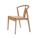 Set van 2 houten keukenstoelen met gevlochten rotan rugleuning Japan Kortingen