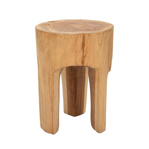 Ambachtelijke teak houten kruk in etnische stijl Stold Aanbieding
