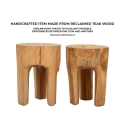 Ambachtelijke teak houten kruk in etnische stijl Stold Model